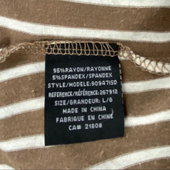 Anonyme Striped Maxi Skirt Striped Elastic Waist - Picture 5 of 7